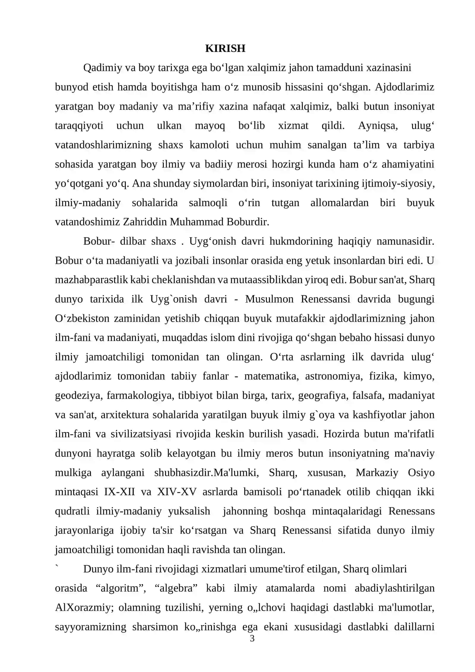 Zaxiriddin Muhammad Boburning Xatti Boburiy Hamda Boburnoma Asarlari Ning Taʼlimiy Tarbiyaviy Ahamiyati 3