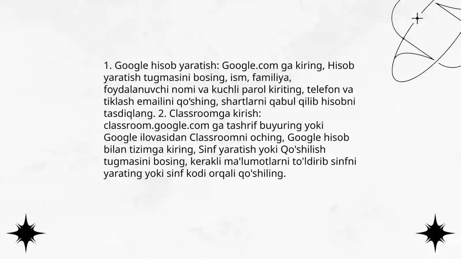 Google crassroomda sinfxona yaratish 3