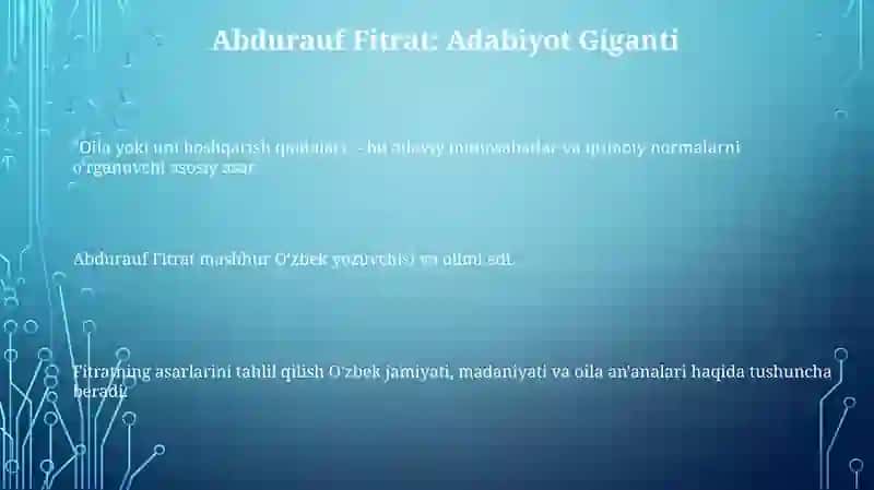 "Oila yoki uniboshqarishtartiblari"asari 3