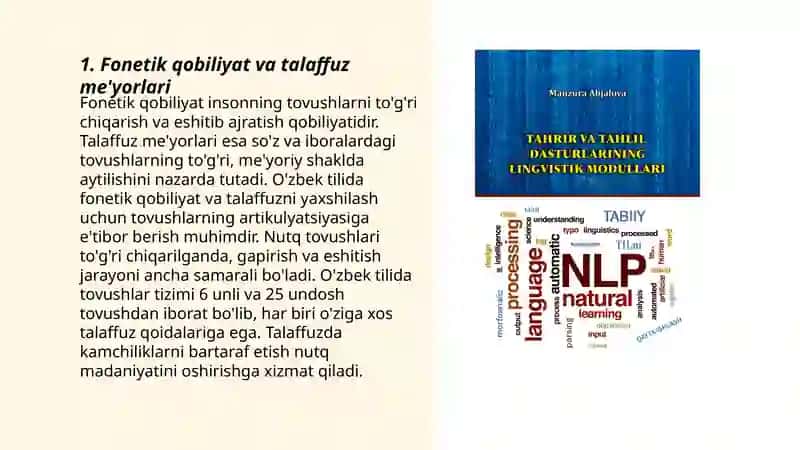 Lingvistik kompetensiya.Nutqning talaffuz me'yorlari 3