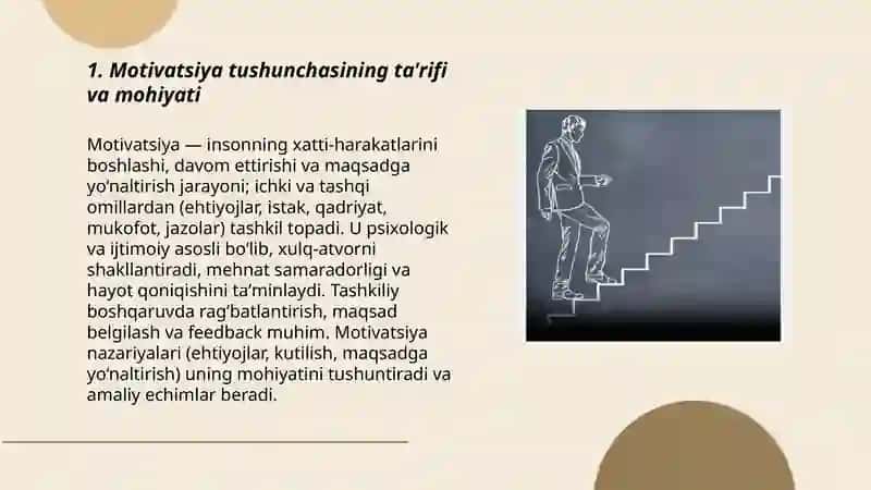 Motivatsiya tushunchasi va uning asosiy nazariyalari 3