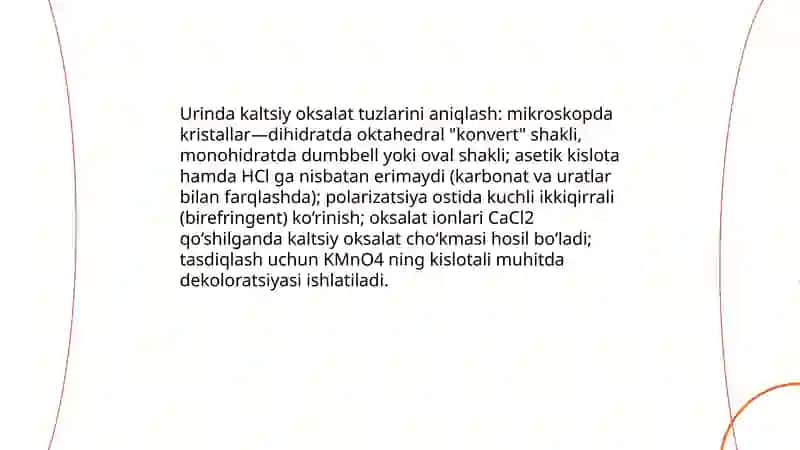 Peshobdagi tuzlarni aniqlash reaksiyalari 3