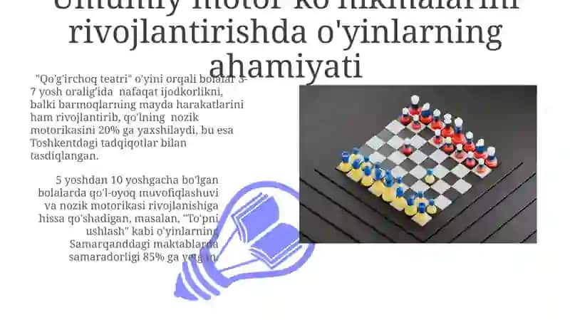 Umumiy motorikani rivojlantirish uchun qoidali harakatli oʻyinlar 3