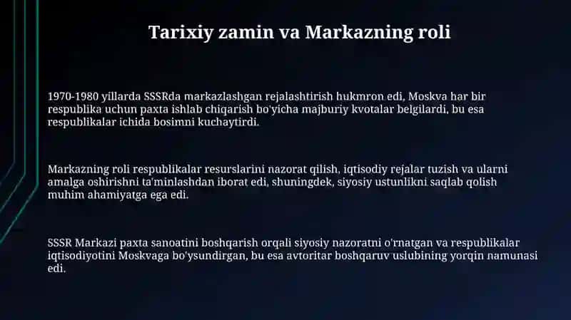 Paxta ishi va O'zbek ishi 3