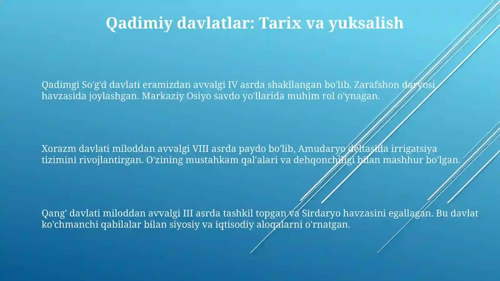 Qadimiy Markaziy Osiyo davlatlari 3