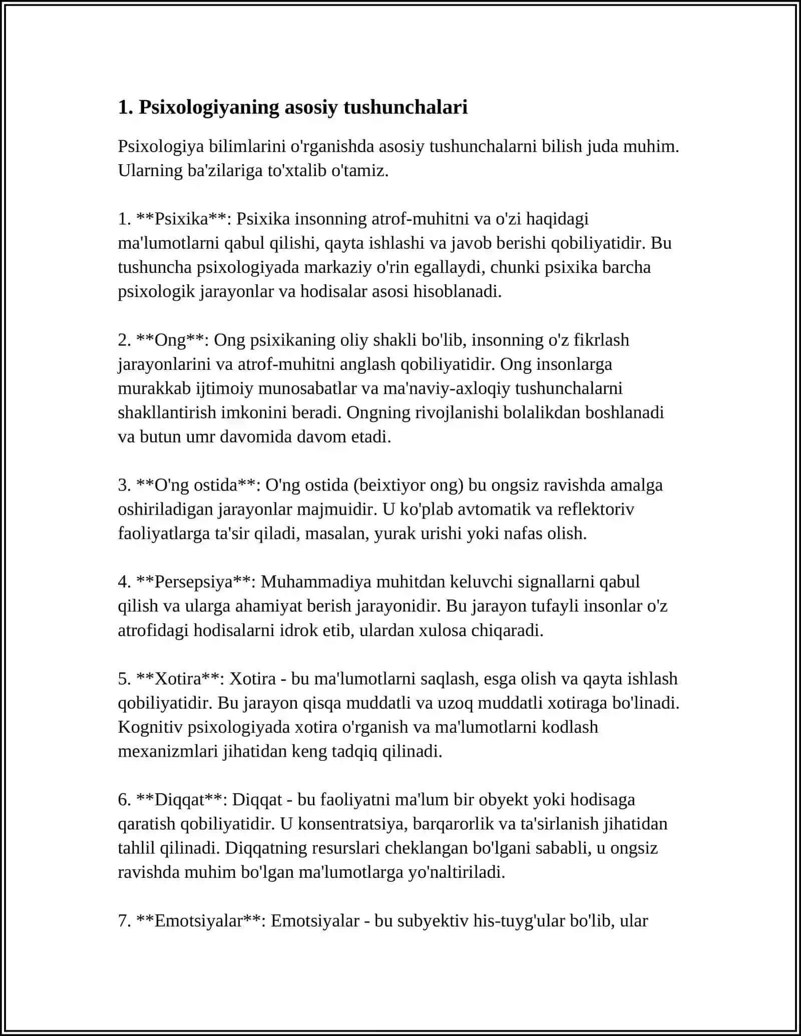 PISIXALOGIYA NIMA 3