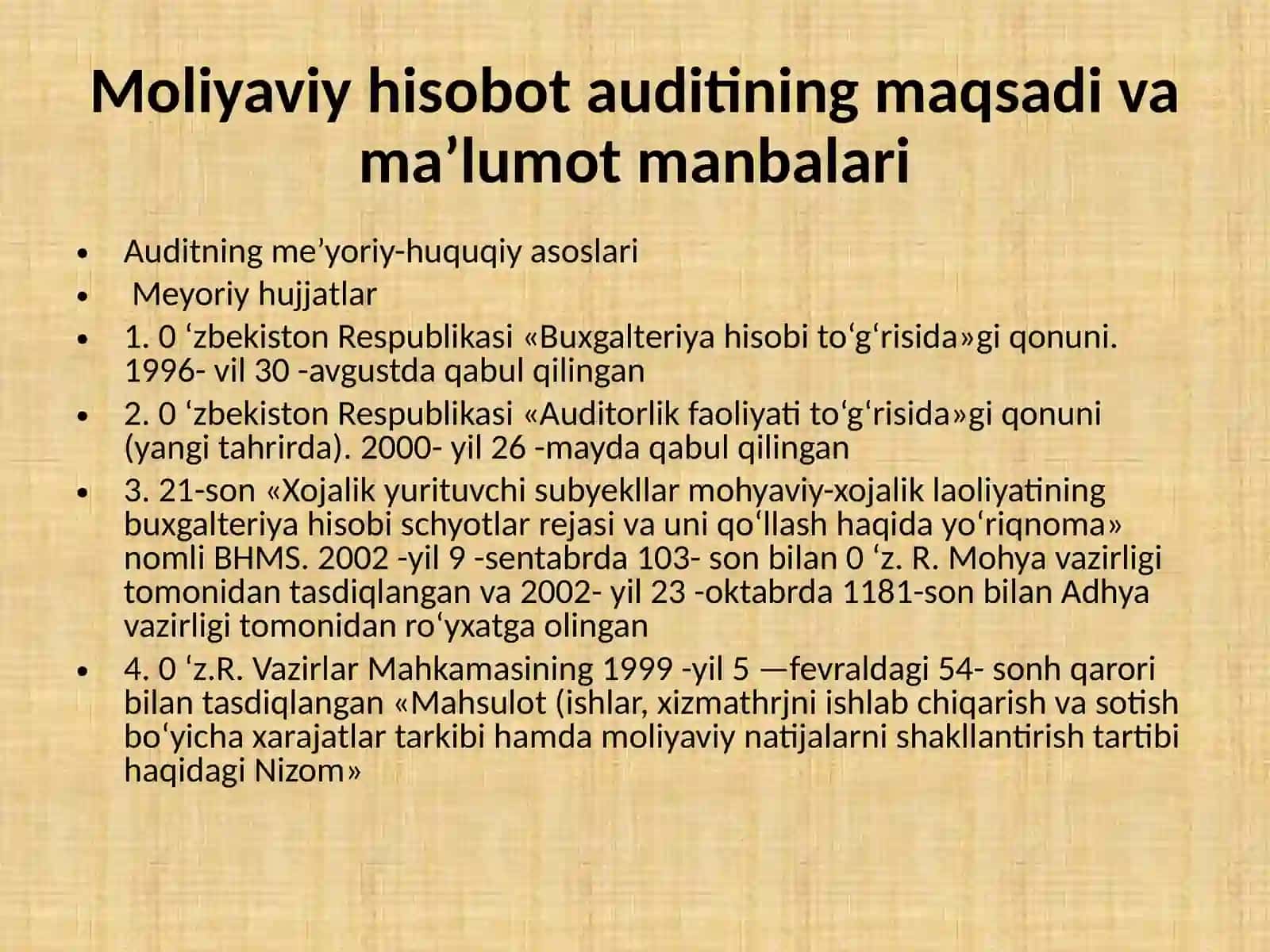 Moliyaviy natijalar xisobining auditi 3