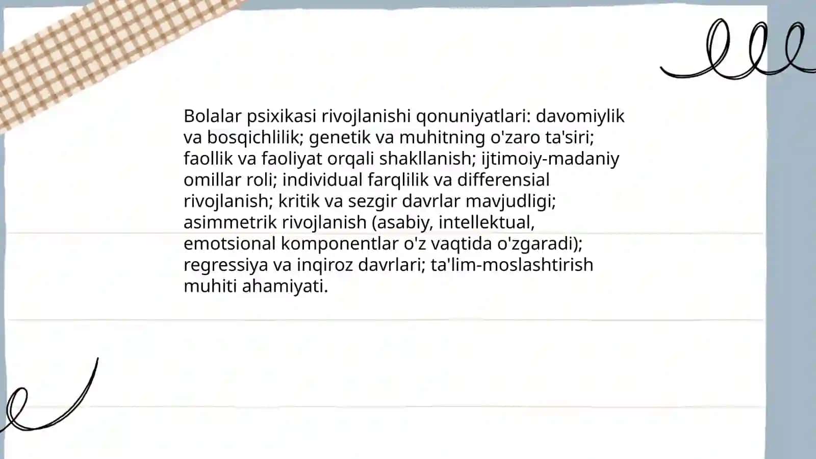 Bolalar psixikasi rivojlanishining asosiy qonuniyatlari va maktabgacha yosh davri inqirozi 3