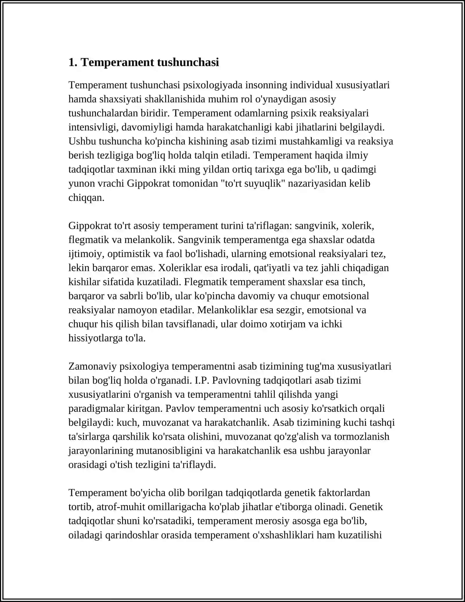 TEMPERAMENT VA UNING NAZARIYALARI 3