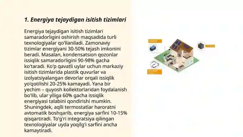 Energiya tejaydigan binolarda energiya tejaydigan loyihalar 3