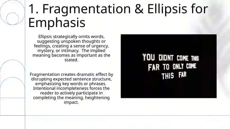 Use of the syntactical styles in artistic text 3