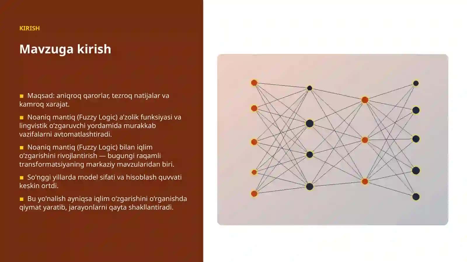 Noaniq mantiq (Fuzzy Logic) bilan iqlim oʻzgarishini rivojlantirish 3