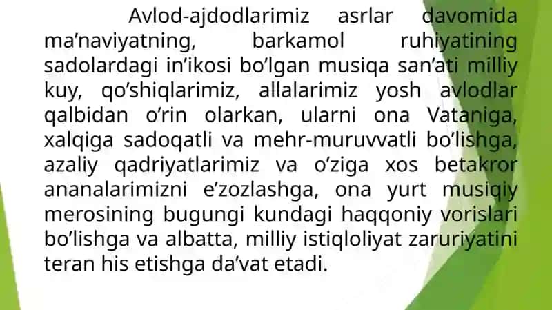 MAKTABGACHA YOSHDAGI BOLALARNI XALQ FOLKLOR IJROCHILIK NAMUNALARI BILAN TANISHTIRISH 3