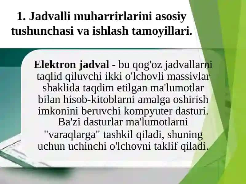 IQTISODIYMASALALARNIYECHISHDAJADVALMUHARRIRLARIDAN FOYDALANISH 3