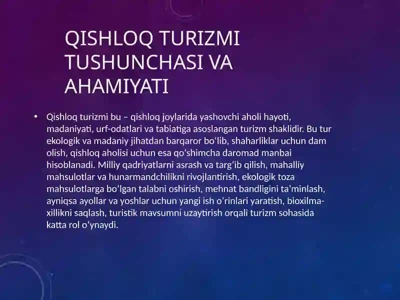 Qishloq turizmini rivojlantirishdagi xalqaro modellar 3