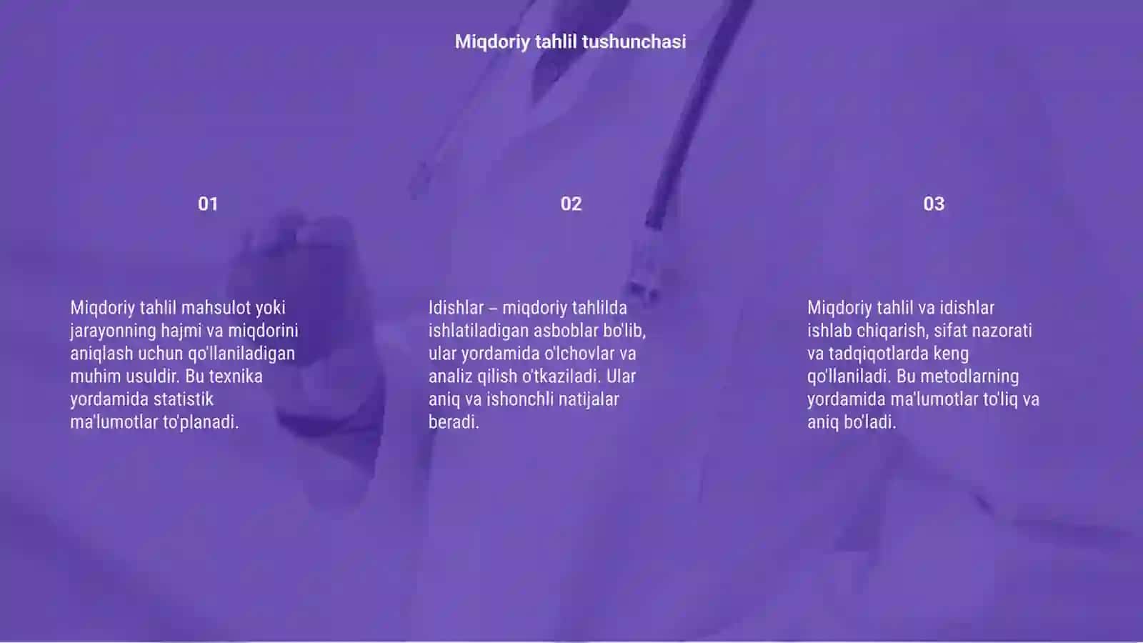 Miqdoriy tahlil mohiyati va unda ishlatiladigan idishlar 3