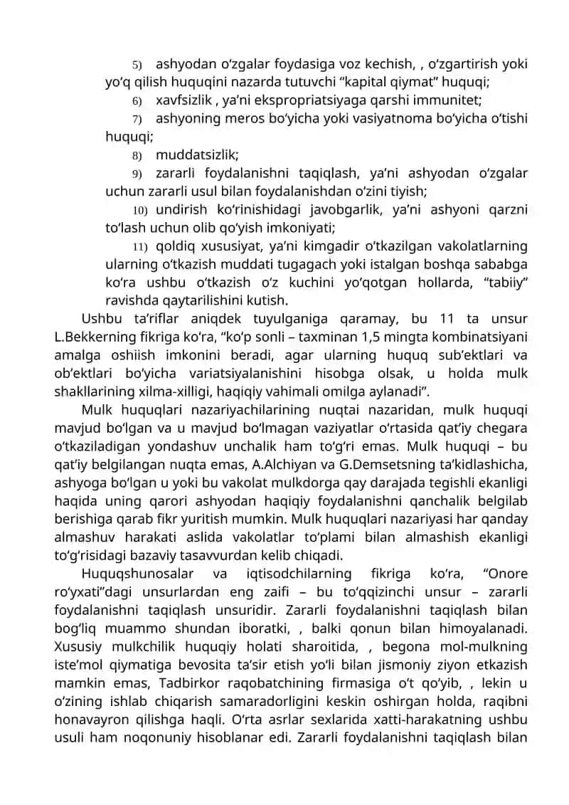 Mulk huquqlari nazariyasi va mulkchilik shakllari rivojlanishi 3