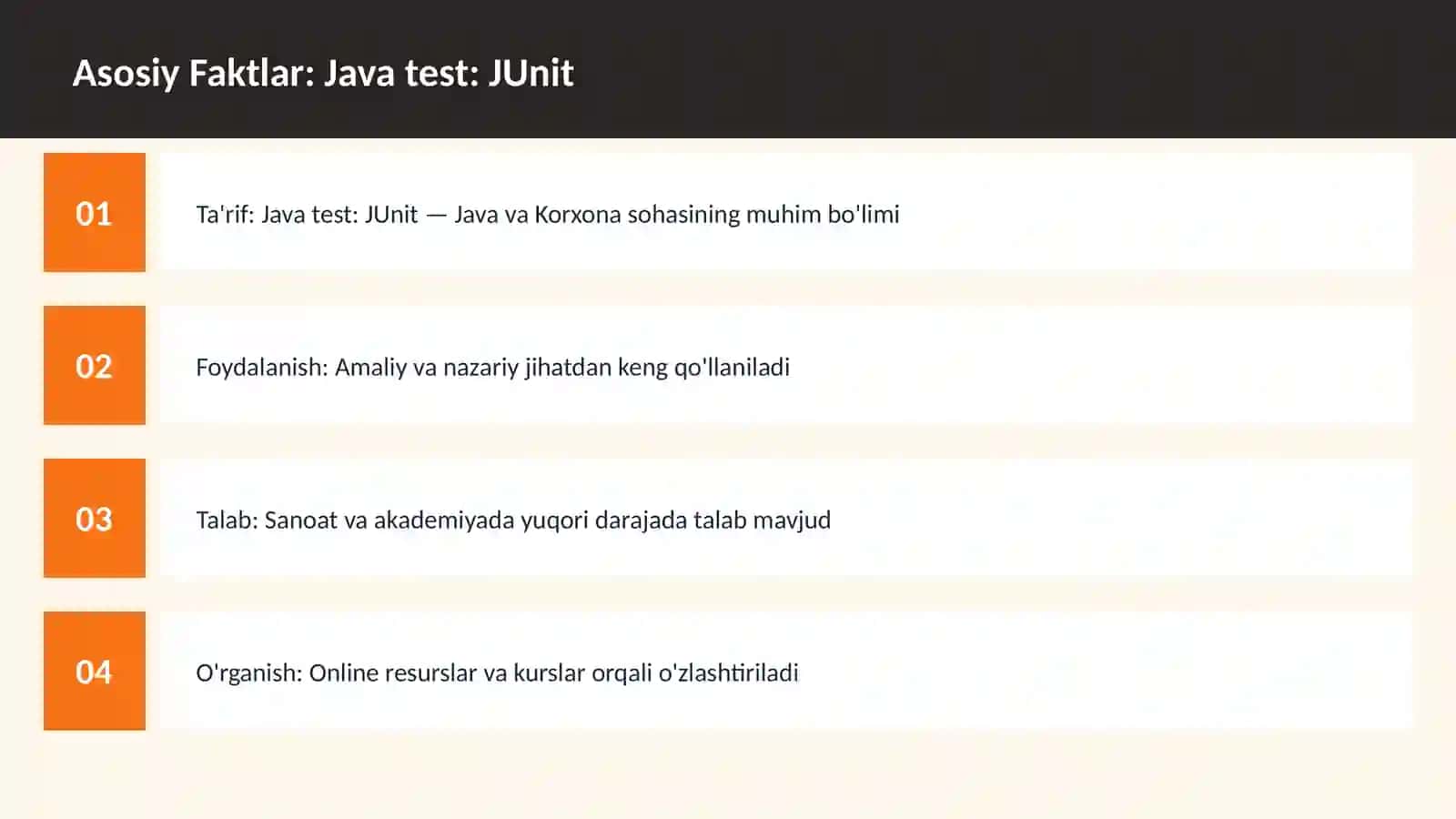 Java test: JUnit 3