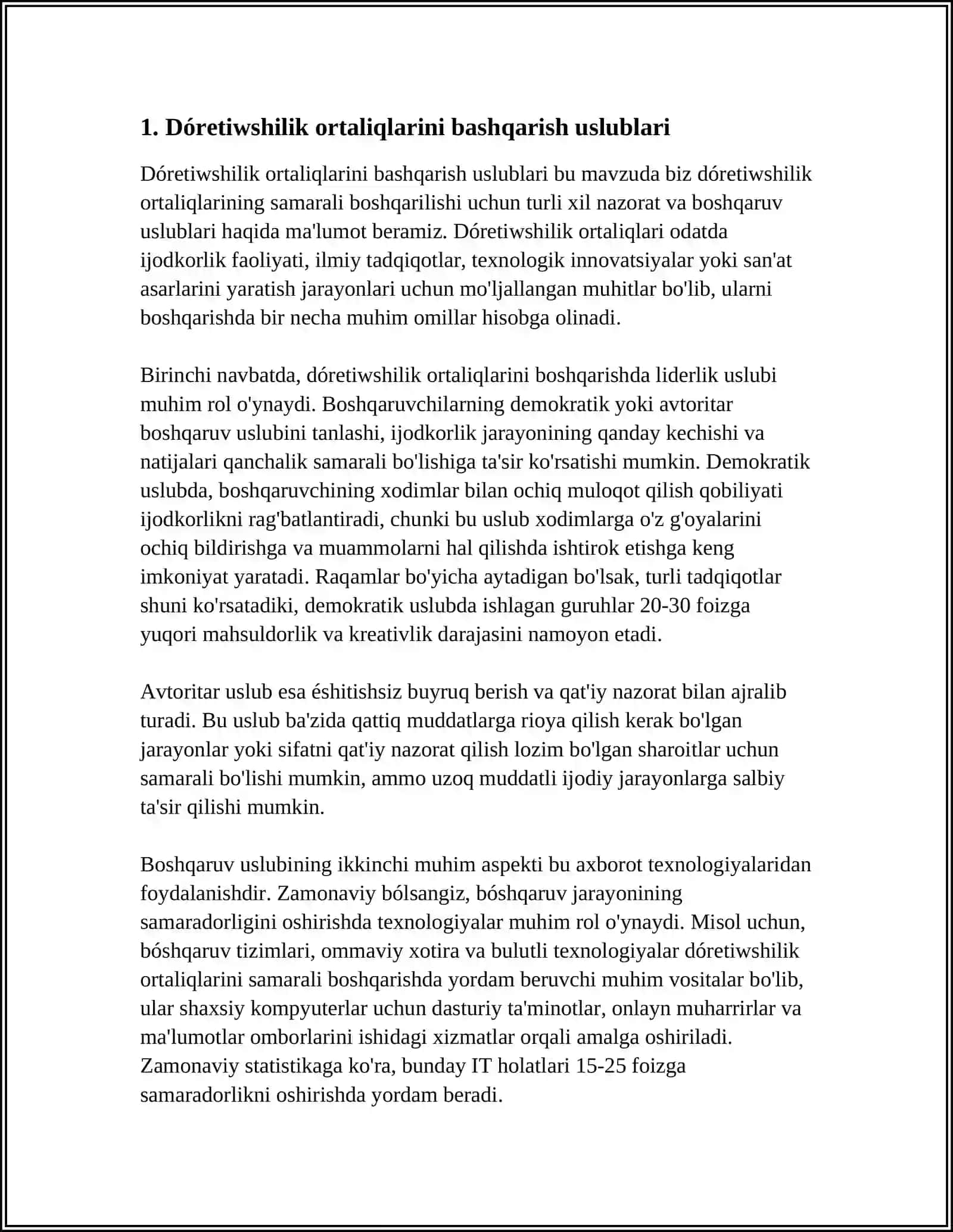 DÓRETIWSHILIK ORTALIQTI QÁLIPLESTIRIW 3
