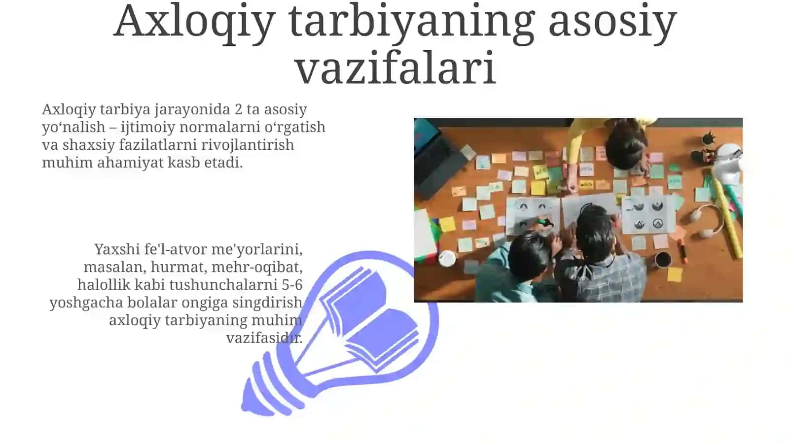 Maktabgacha yoshdagi bolalarga axloqiy tarbiya berish vazifalari va vositalari 3