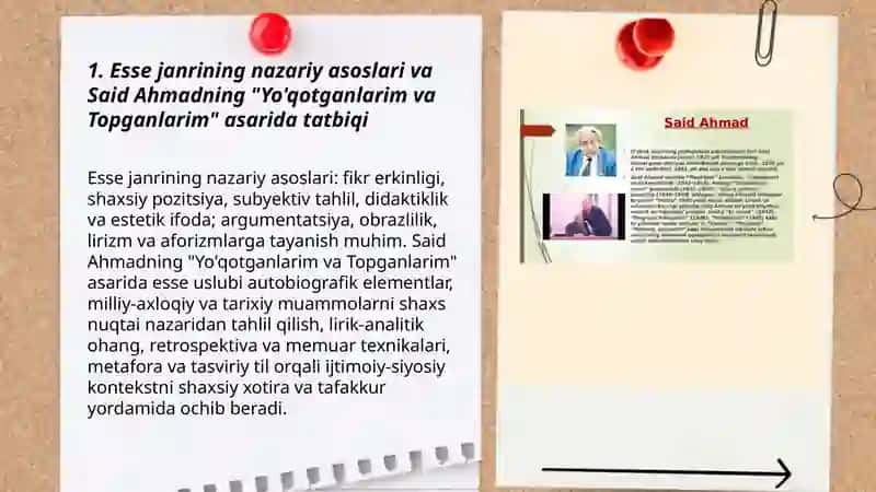 Said Ahmad, Shukur Xolmirzayev va Ozod Sharafiddinov asarlari misolida 3