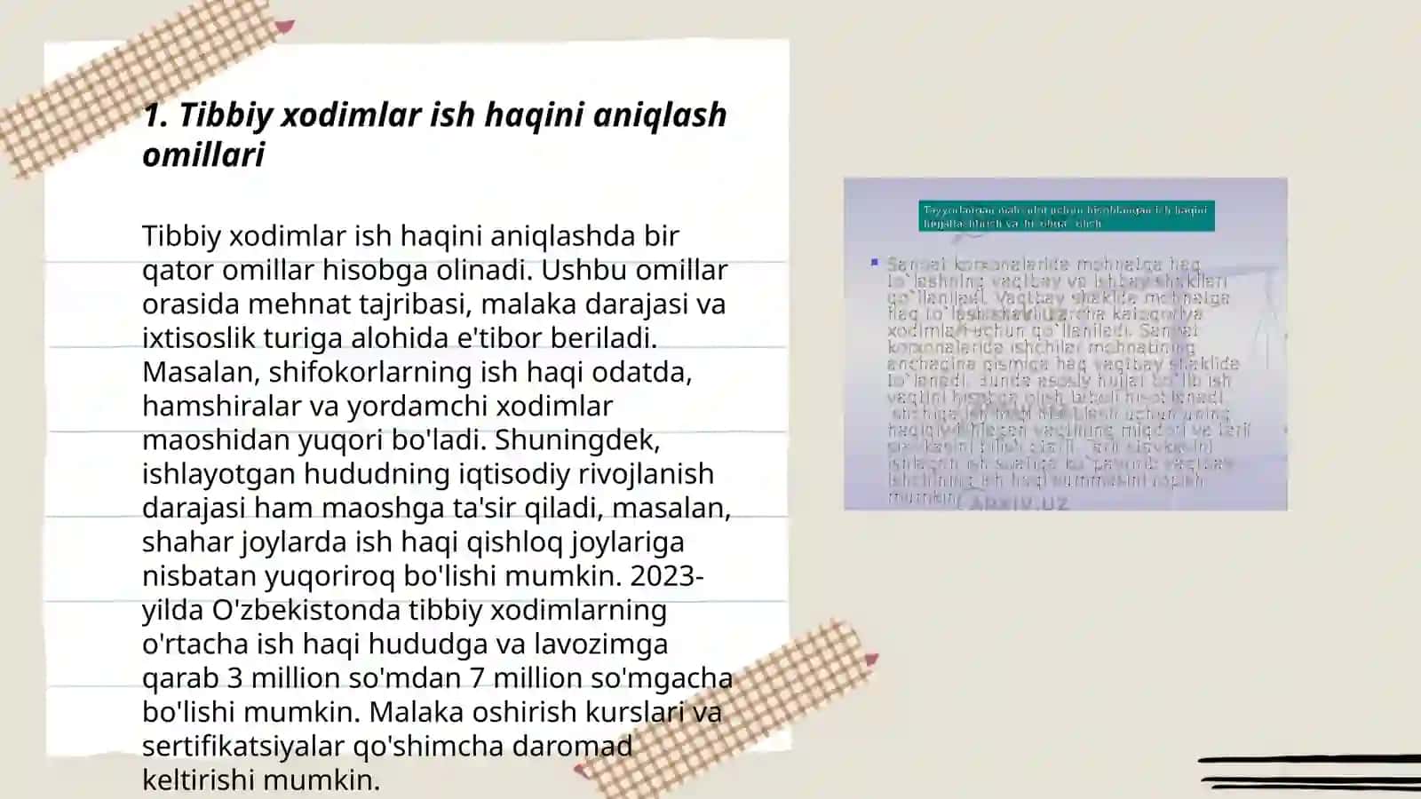 Tibbiy xodimlar ish haqini hisoblashning óziga xos xususiyatlari 3