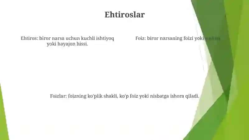 Foizlar 3