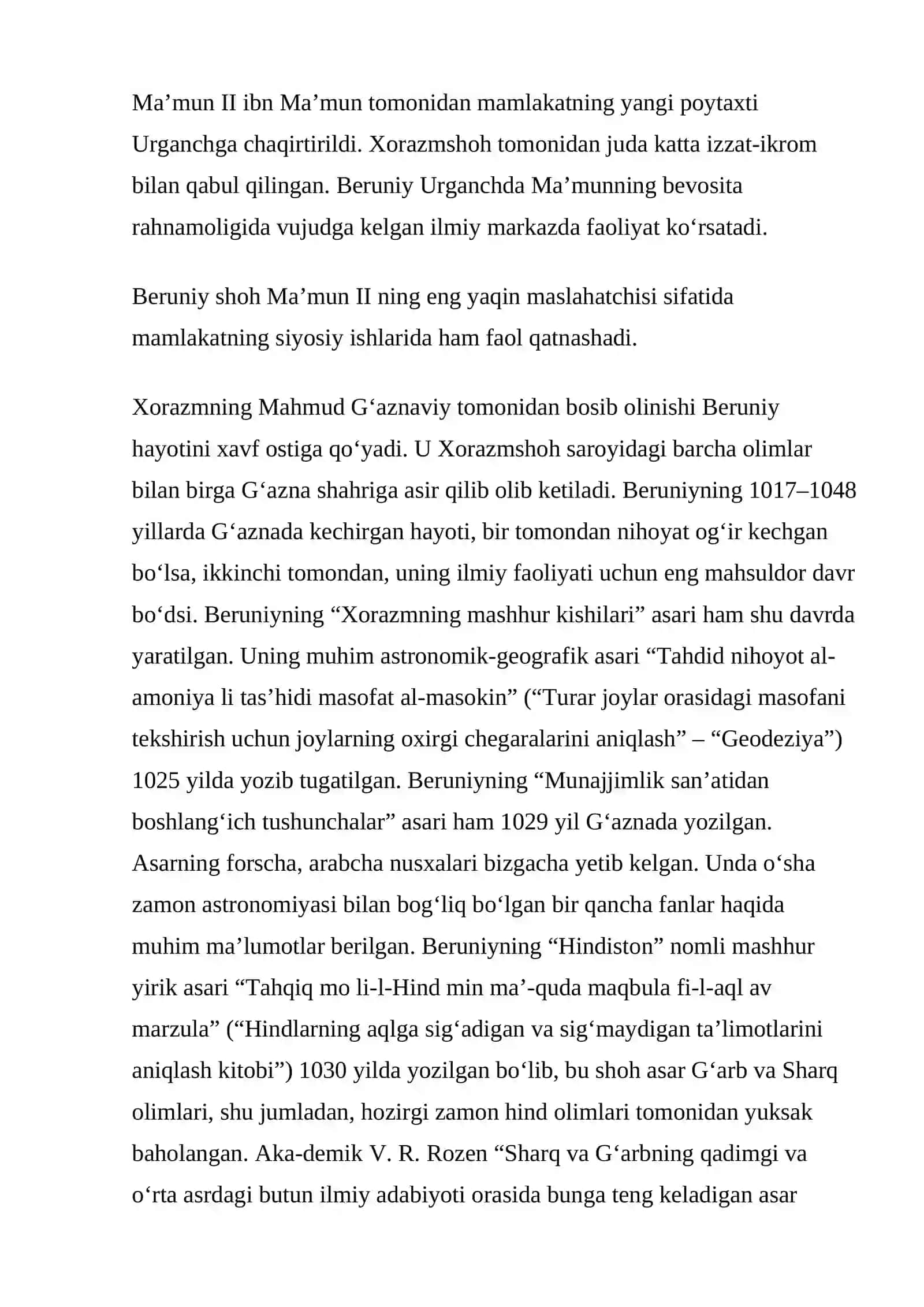ABU RAYHON BERUNIYNING XRONOLOGIYA FANIGA QO'SHGAN XISSASI 3