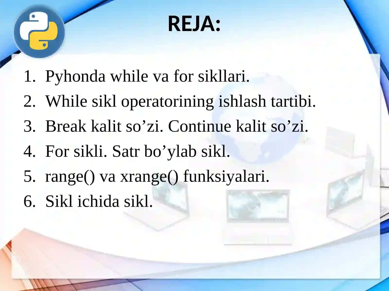 Pythonda sikllar 3