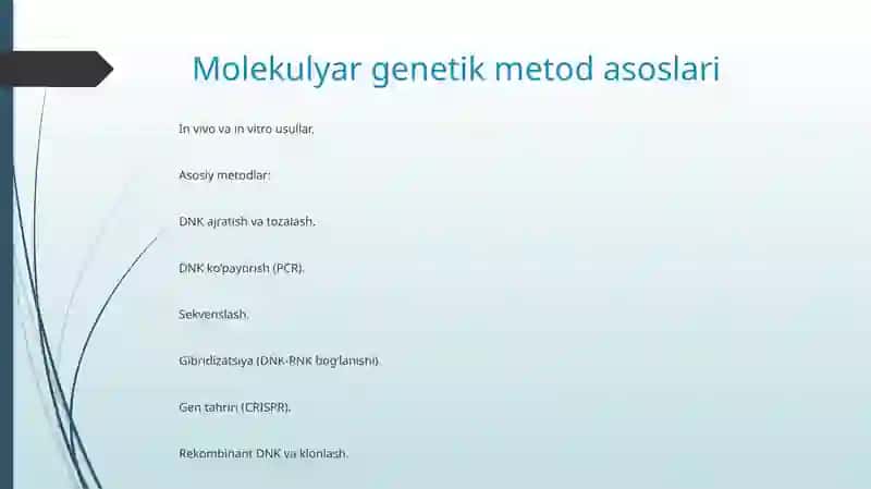 Genomnio‘rganishningmolekulyargenetikmetodlari 3