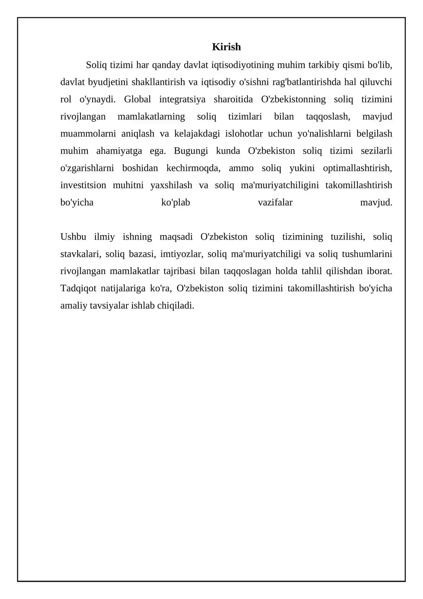 O'zbekiston va Rivojlangan Mamlakatlar Soliq Tizimlarining Taqqosiy Tahlili 3