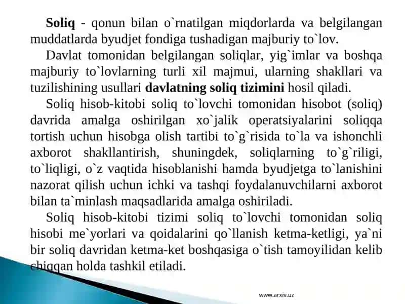 Soliq va soliqqa tortish 3