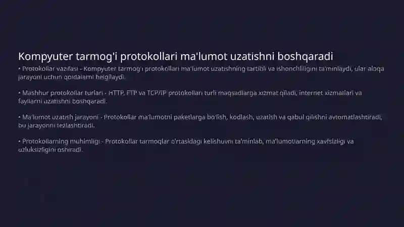 Kompyuter tarmoqlari va ularning texnik tizimlarga integratsiyasi 3