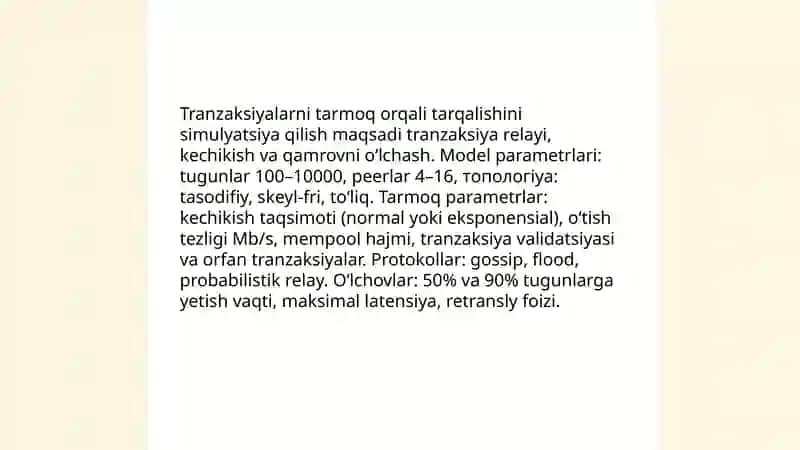 Blokcheyn asosida tranzaksiyalarni simulyatsiya qilish 3