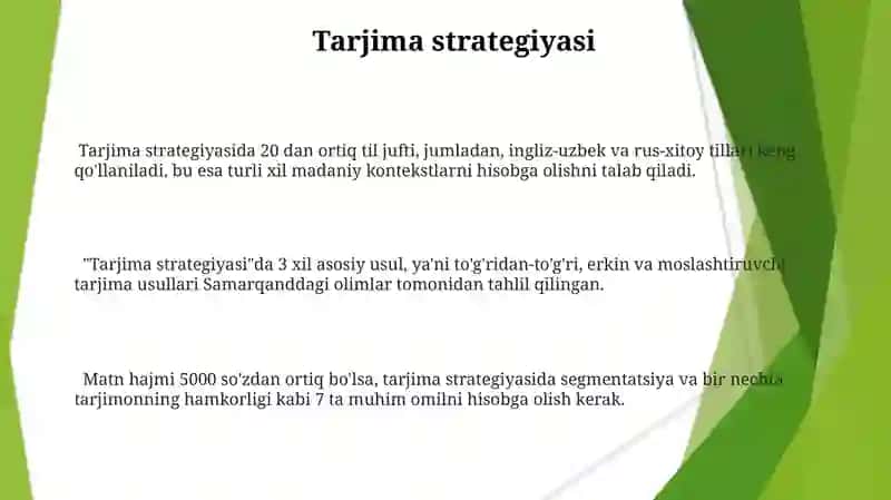 Tarjima shakllari va usullari 3