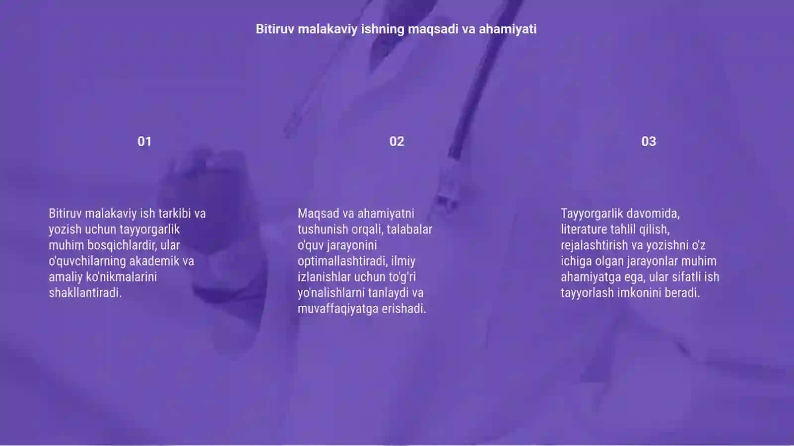 Bitiruv malakaviy ish tarkibi va yozish uchun tayyorgarlik 3