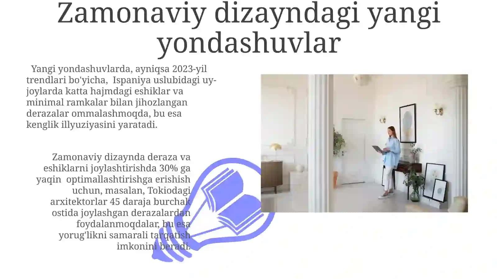 Interyerva Jihozlarni Loyihalashda Devordagi Eshik va Derazalarning O'rni 3