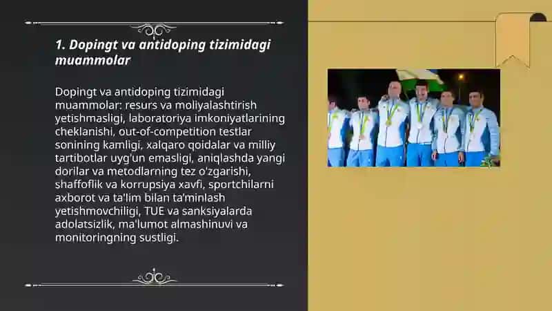 Dopingt va antidoping tizimidagi muammolar 3