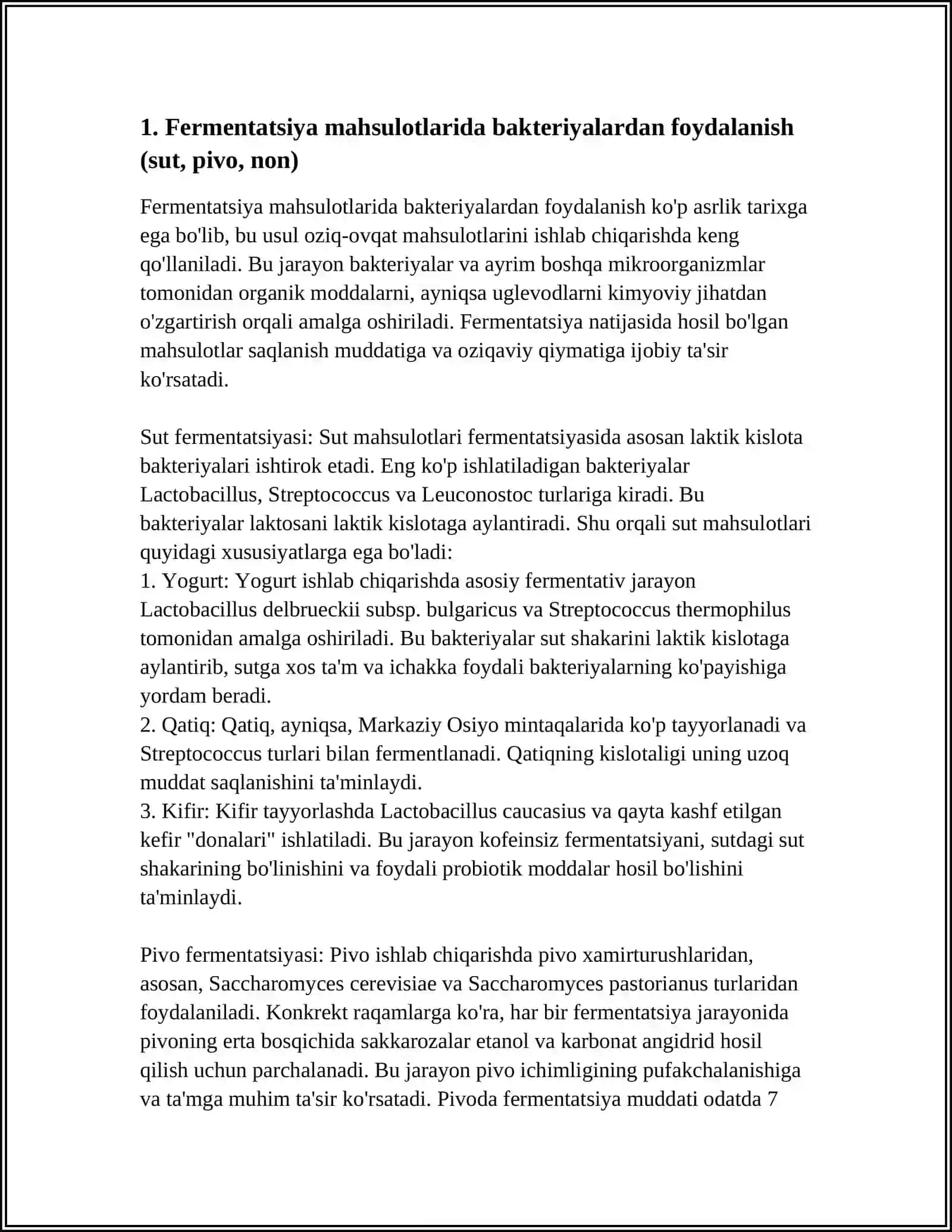BAKTERIYALARDAN SANOATDA VA QISHLOQ XO‘JALIGIDA FOYDALANISH 3