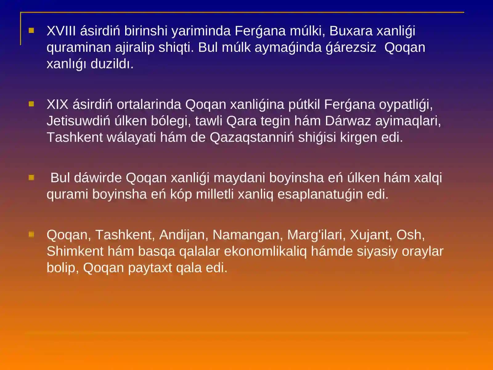 Qoqan xanliǵiniń social-ekonomikalıq turmısı 3