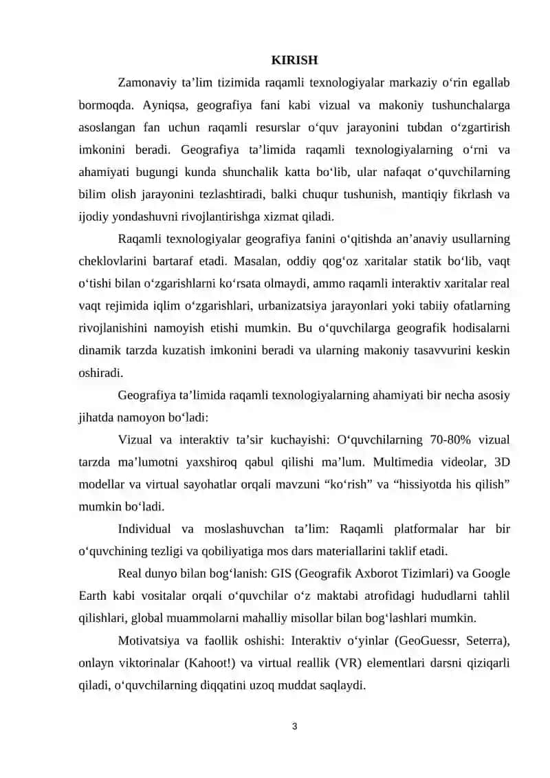 Geografiya darslarida raqamli ta’lim resurslaridan foydalanish va ularning samaradorligini oshirish usullari 3