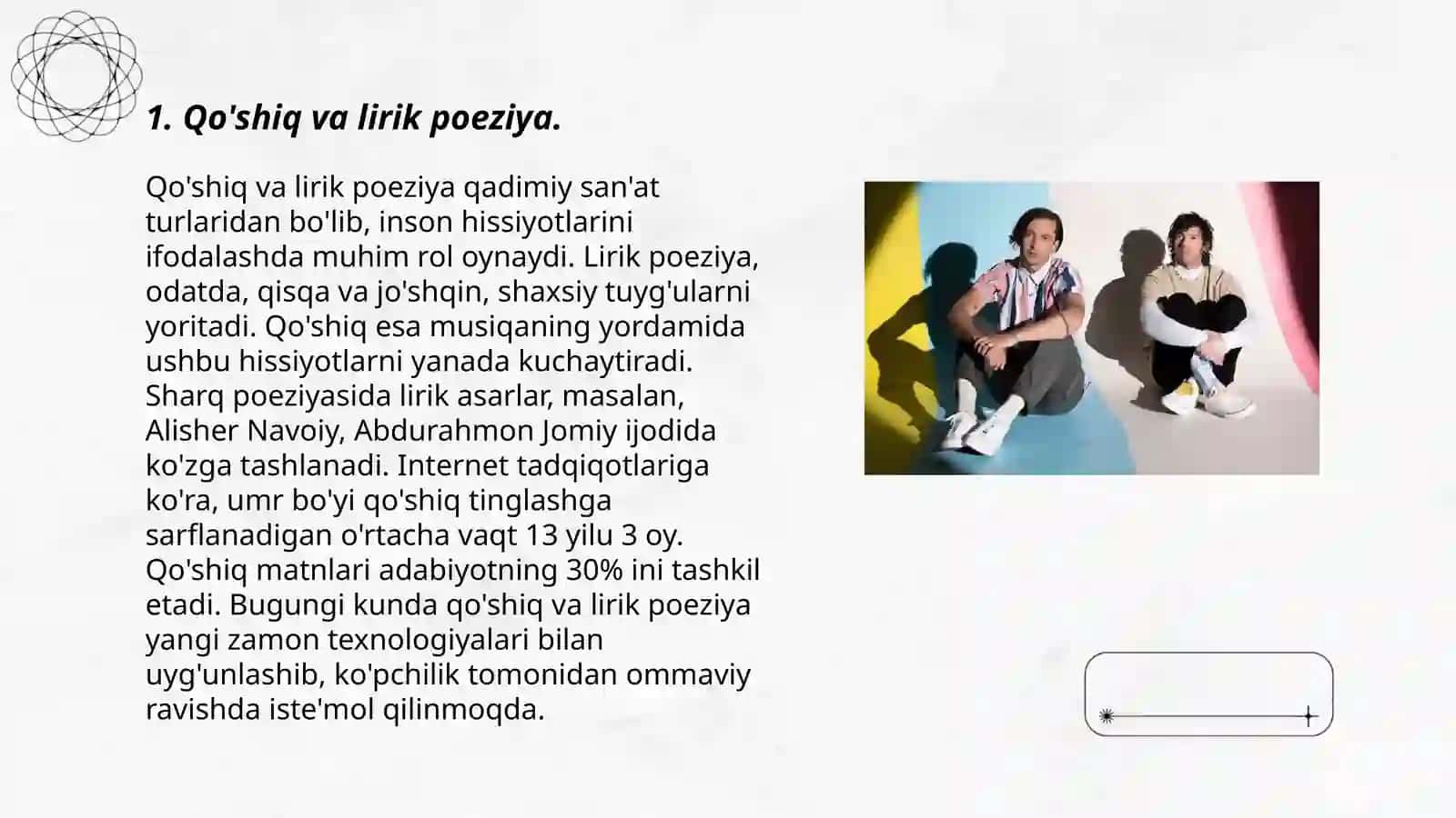 Qo‘shiqlarning badiiy adabiyotdagi o‘rni 3