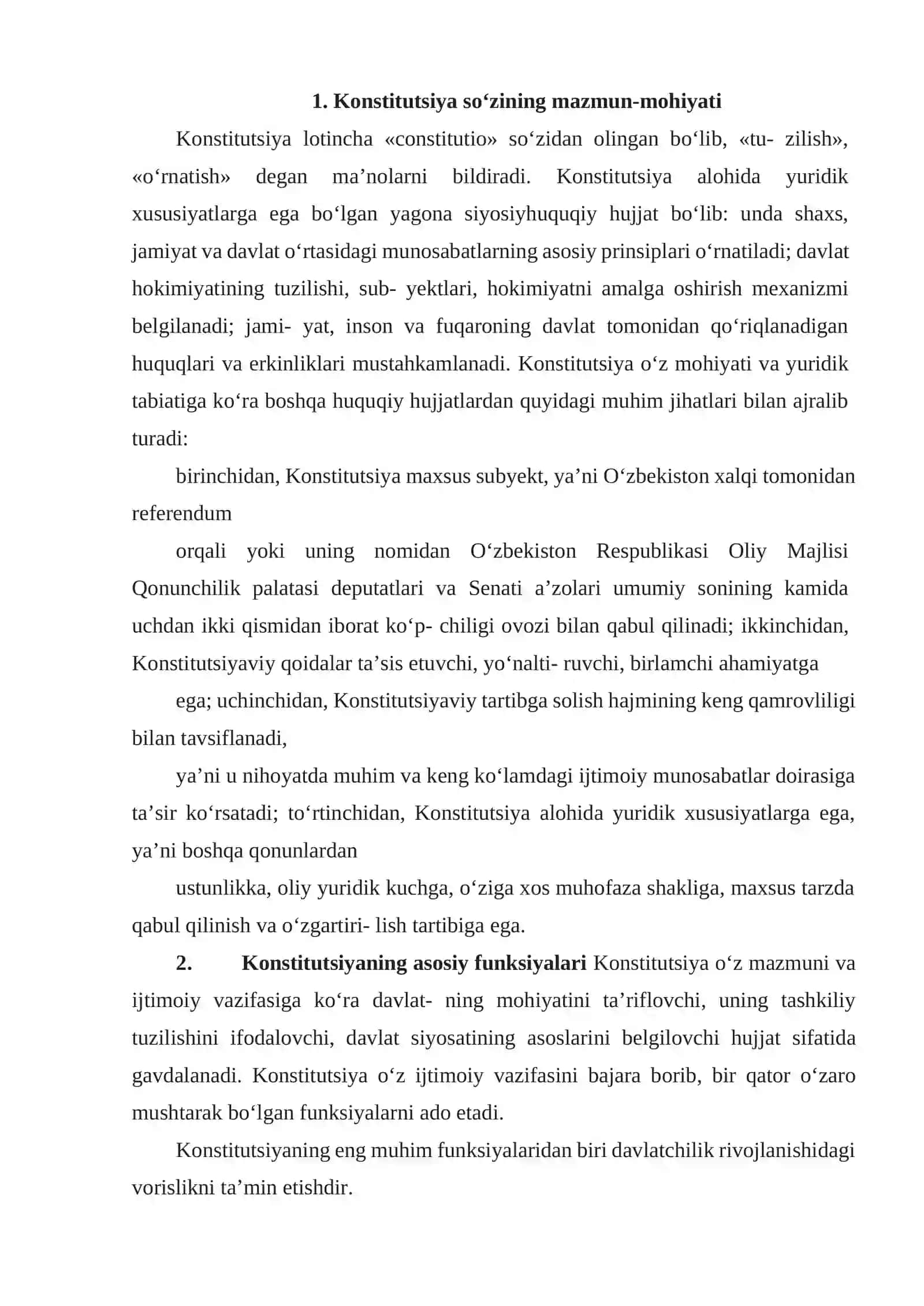Konstitutsiyada Davlat Suvereniteti, Xalq Hokimiyatchiligi, Konstitutsiya va Qonunning Ustunligiga oid Me’yorlar 3