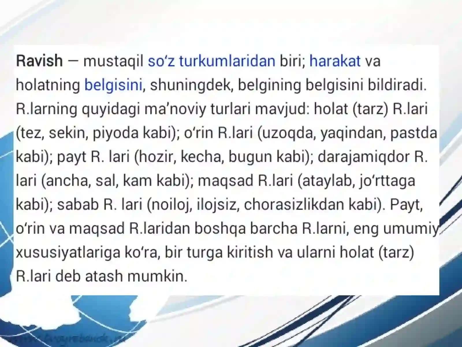 Boshlangʻich taʼlim yoʻnalishi 6-BT-23 Tilloyeva Shaxinaning ona tili - oʻqish savodxonligi va uni o'qitish metodikasi fanidan taqdimoti 3
