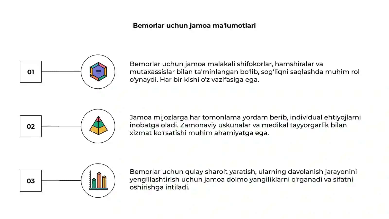 Bemorlar uchun jamoa ma'lumotlari 3