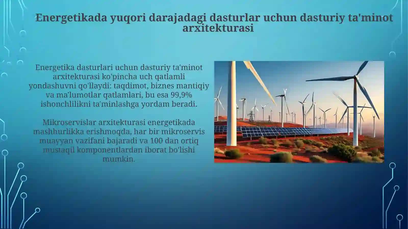 Energetikada yuqori darajali dasturlar tayyorlash strukturalari 3