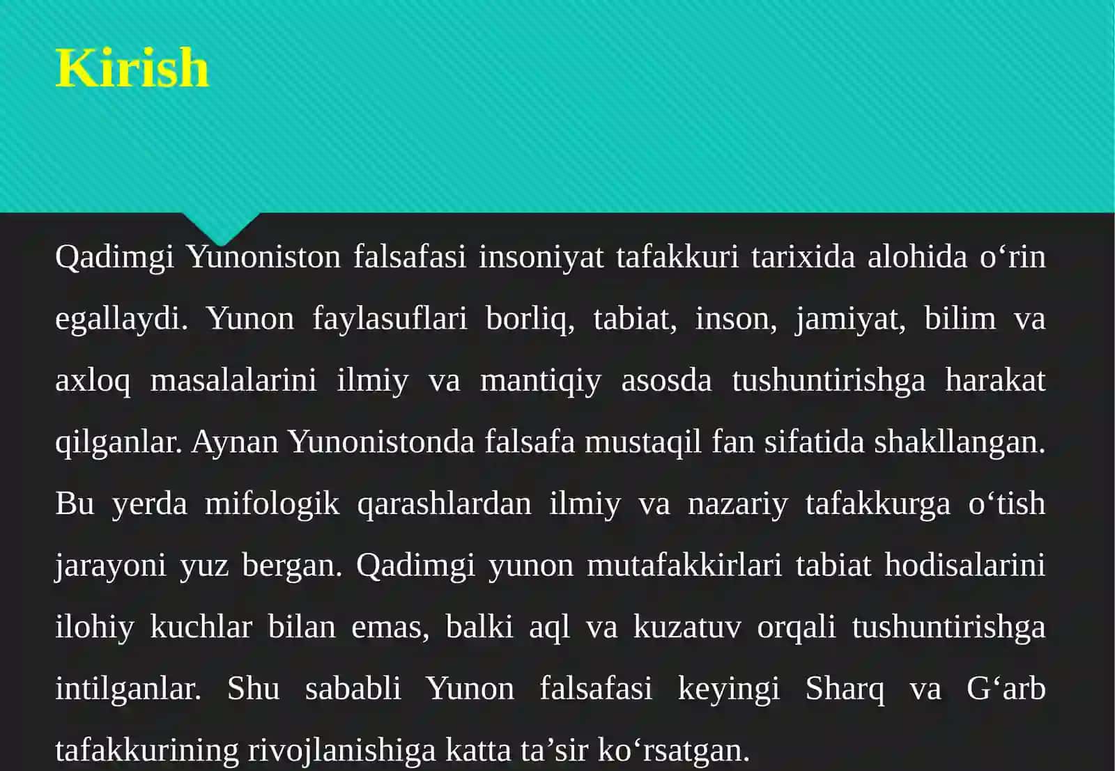 Qadimgi Yunonistonda falsafiy fikrlarning yuzaga kelishi 3