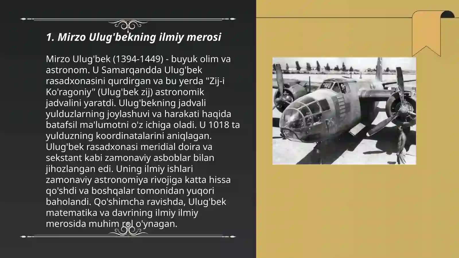 Mirzo Ulug'bekning ilmiy merosi 3