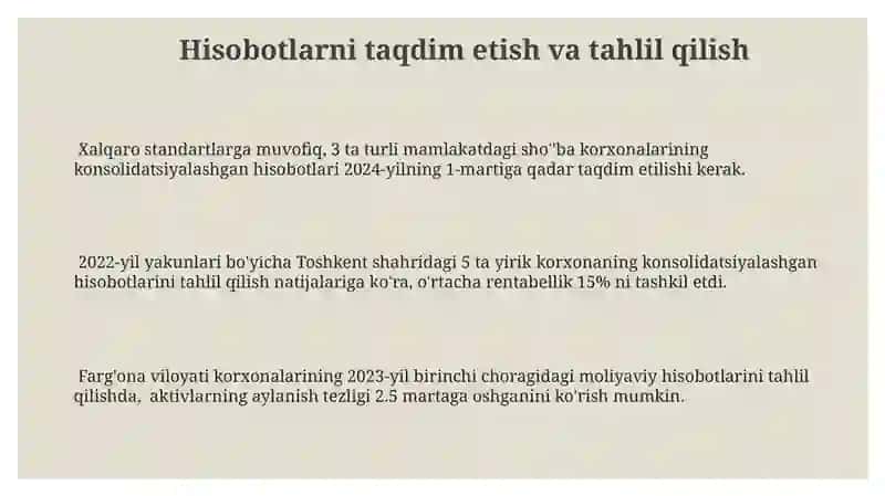 Jamlangan hisobotlarni tuzish usuli 3