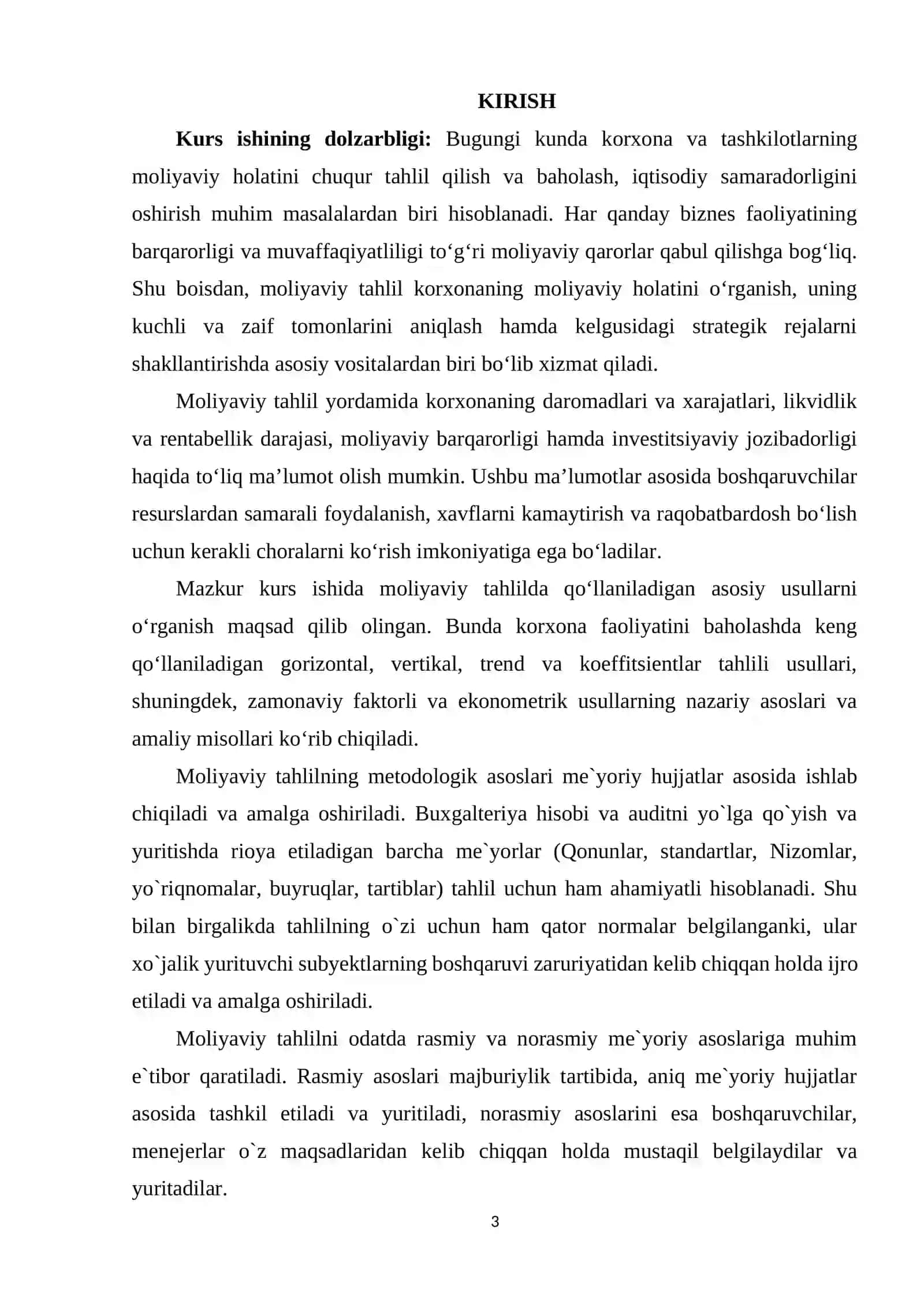 MOLIYAVIY TAHLILDA QO’LLANILADIGAN USULLAR 3